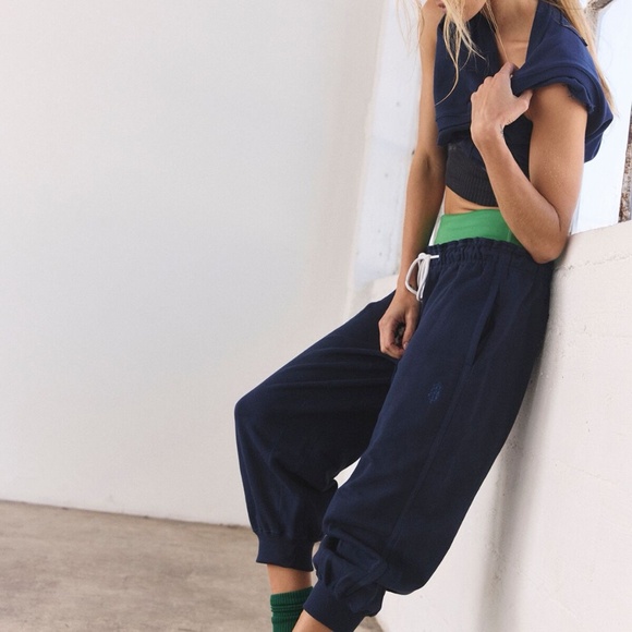 FP Movement by Free People Pants - FLUTTER CROPPED JO IN MIDNIGHT NAVY